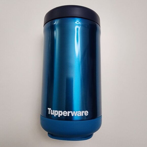 Tupperware Peacock Blue Insulated Soup Mug Travel Jar NEW - Picture 1 of 7